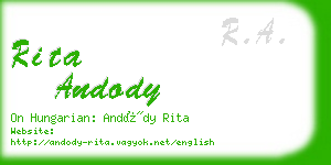 rita andody business card